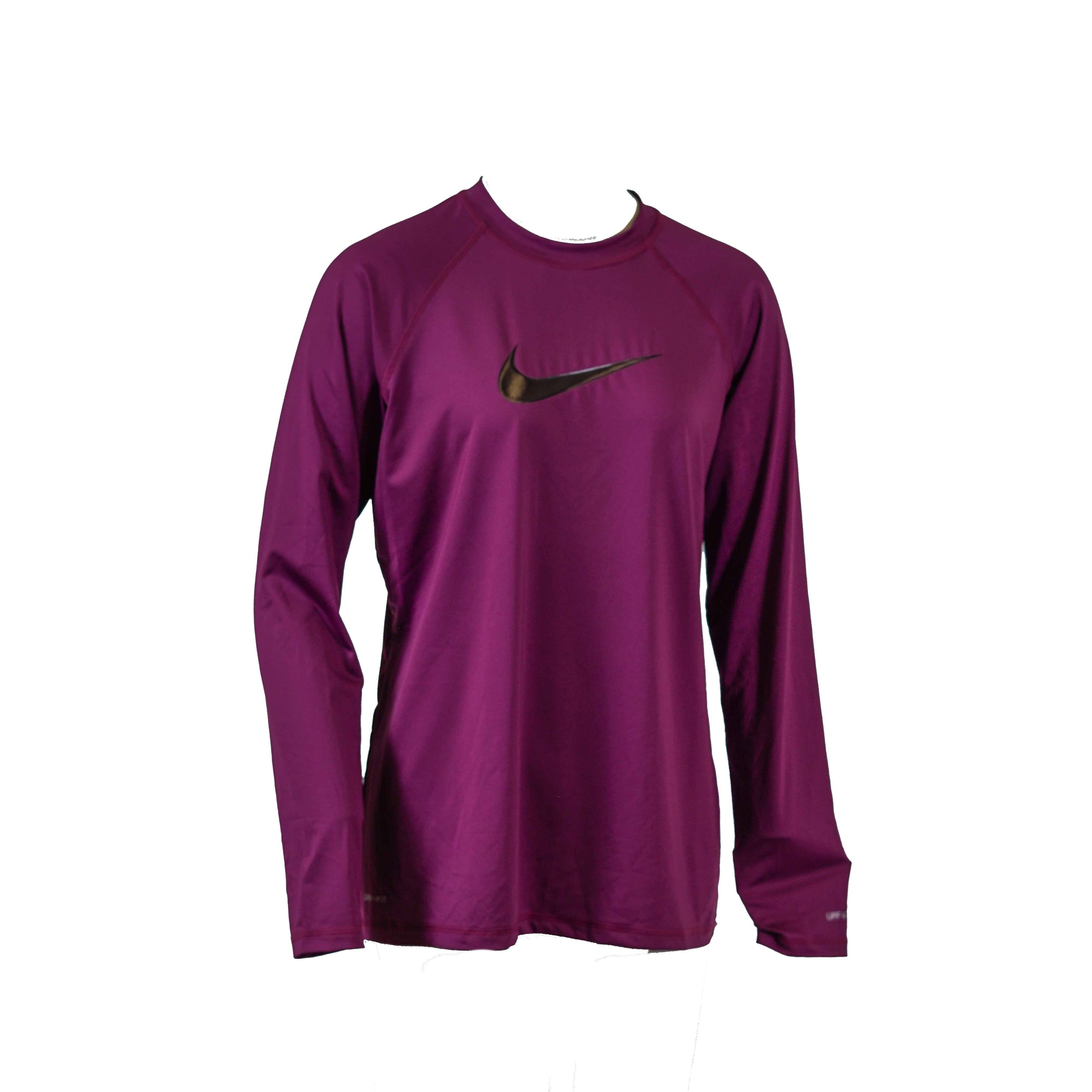 Nike Women's Long Sleeve Crew Neck UPF 40+ Swim Shirt Purple Size