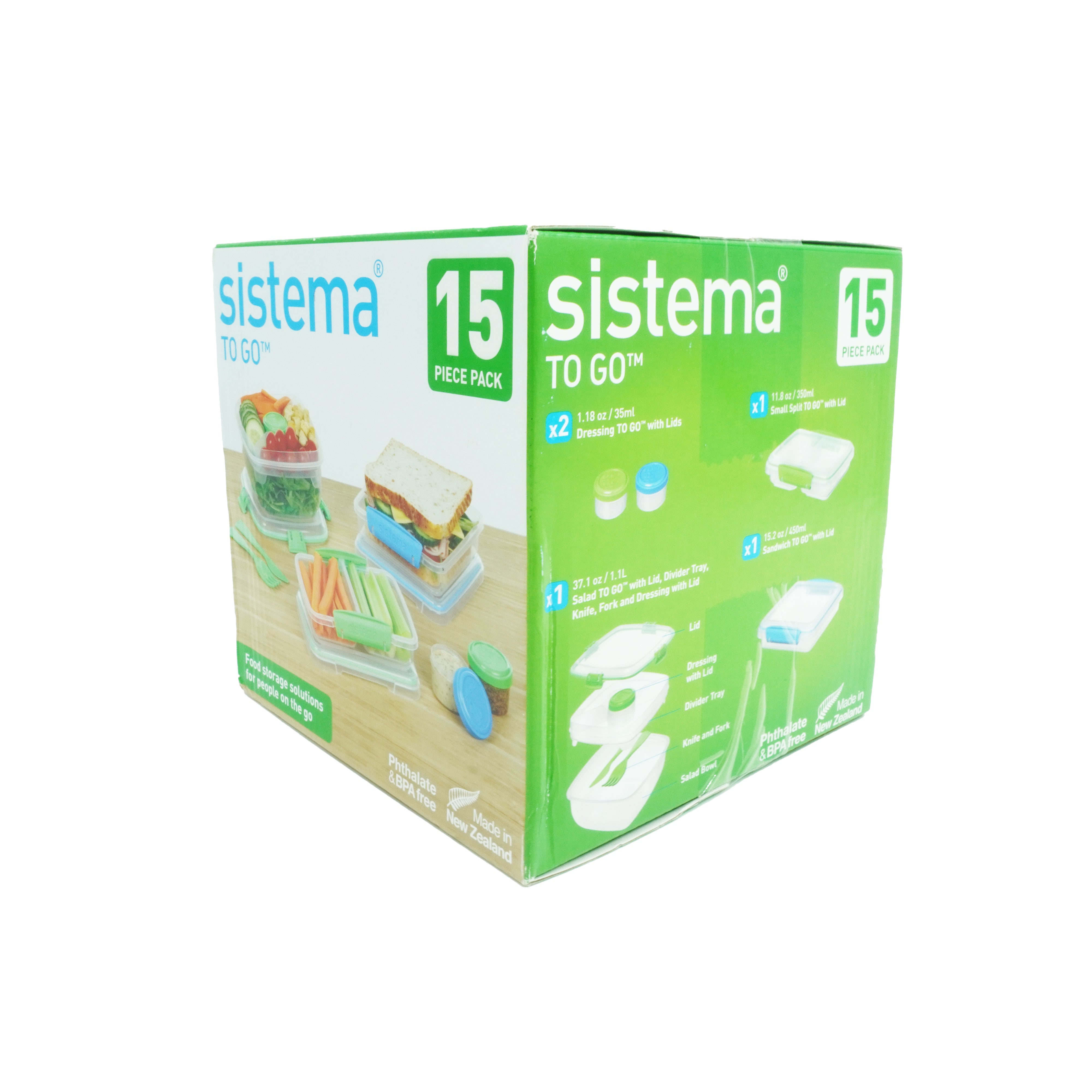 Sistema Sandwich Box To Go 15-oz. Food Storage Container