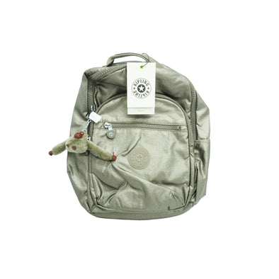 Kipling Women's Seoul Go Small Backpack Metallic Pewter Gray